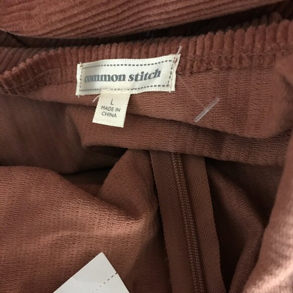 COMMON STITCH Rustic Brown Corduroy Mini Dress NEW LARGE - Picture 7 of 9